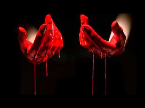 blood stained hands